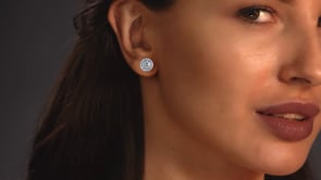 2.24CT Round Cut Halo Earrings
