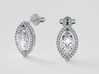 4.42CT Marquise Cut Drop Style Stud Earrings