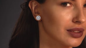 2.52CT Round Cut Double Pave Style Halo Earrings