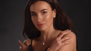 Lab Grown Diamond Oval Cut Solitaire Pendant With Diamond Cut Cable Chain