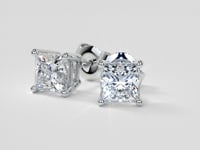 Princess Cut Stud Earrings