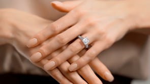 2.0CT Asscher Cut Lab Grown Diamond Vintage-Style Engagement Ring