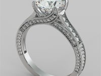 2.0CT Asscher Cut Lab Grown Diamond Vintage-Style Engagement Ring