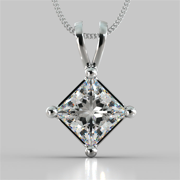 Princess Cut Lab Grown Diamond Pendant