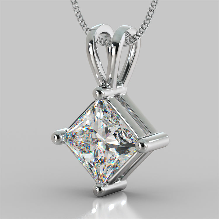 Princess Cut Lab Grown Diamond Pendant